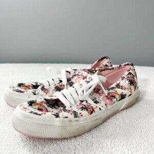 Superga COTU Classic Floral Unisex Shoes Sneakers Womens 8 Mary Katrantzou